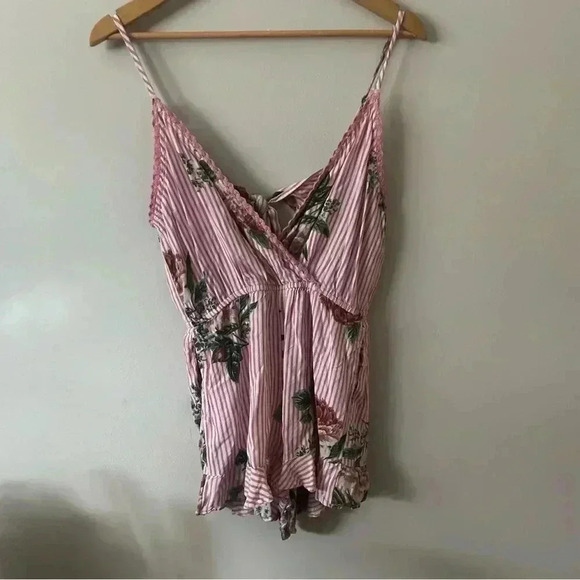 5/$25 🎀 Angie striped romper Boho S - Picture 2 of 5